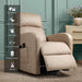 Okin Motor Electric Lift Recliner with Massage, Soft Suede - Relaxing Recliners
