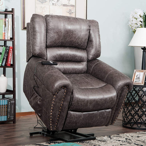 Smoky Brown Heavy Duty Power Lift Recliner - Relaxing Recliners