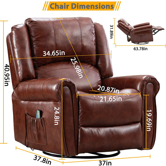 Massage Recliner Chair with Heat Ergonomic - Relaxing Recliners