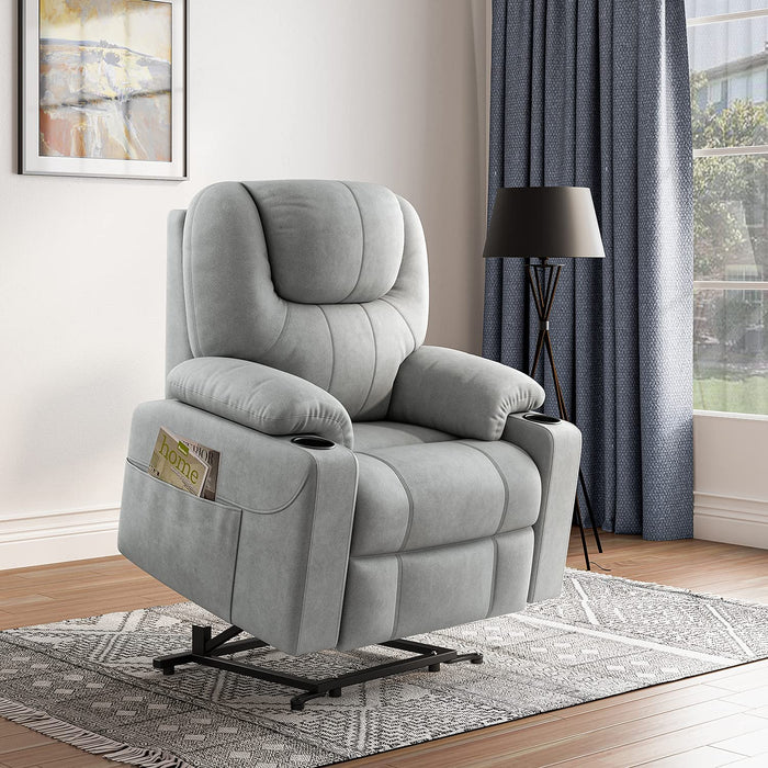 Power Lift Fabric Recliner Chair - Up To 400 Pounds - Relaxing Recliners