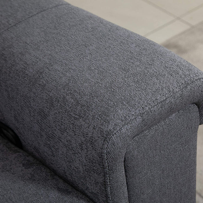 Grey Fabric Modern Two Seater Manual Reclining Loveseat - Relaxing Recliners