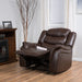 Merit Faux Leather Glider Recliner Club Chair - Relaxing Recliners