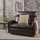 Two Seat Brown Leather Recliner - Relaxing Recliners