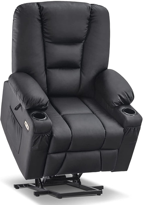 Power Lift Leather Recliner with Massage and Heat for Elderly - Relaxing Recliners