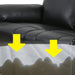 Three Seat Recliner Couch, Black - Relaxing Recliners
