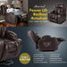 Electric Heated Massage Chair Power Recliner Lift 8 Point Remote Control - Relaxing Recliners