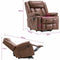 Zero Gravity Brown Oversized Leather Electric Power Lift Massage Recliner - Relaxing Recliners
