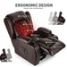 Electric Heated Massage Chair Power Recliner Lift 8 Point Remote Control - Relaxing Recliners