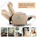 Electric Full Body Massage Chair Recliner Heated Vibration Fabric Sofa 8 Point - Relaxing Recliners