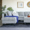 Microfiber Sectional Sofa and Ottoman Set Medium Firm Foam Gray - Relaxing Recliners