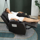 Overstuffed Pu Leather Massage Recliner - Relaxing Recliners