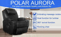 Heated Massage Recliner Pu Leather With 360 Swivel - Relaxing Recliners