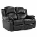 Soft Pu Leather Reclining Loveseat, Black - Relaxing Recliners