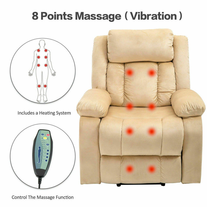 Electric Massage Chair Power Lift Recliner Sofa Armchair w/ Adjustable Headrest - Relaxing Recliners
