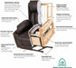 Power Lift Leather Recliner Chair With Massage and Heat, USB Ports - Relaxing Recliners