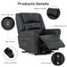 Heated Massage Lift Chair Recliner With Dual Motor USB Charge Port Black - Relaxing Recliners