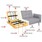 Fabric Convertible Futon Bed - Relaxing Recliners