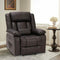 Power Lift Leather Recliner Chair With Massage and Heat, USB Ports - Relaxing Recliners