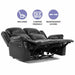 Soft Pu Leather Reclining Loveseat, Black - Relaxing Recliners