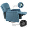 Recliner Massge Chair With Heat, Padded Seat With Swivel Blue - Relaxing Recliners