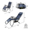 2 Navy Zero Gravity Chairs For Outdoors - Relaxing Recliners