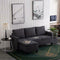Convertible Couch Sectional Sofa, Gray - Relaxing Recliners