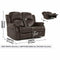 Soft Pu Leather Reclining Loveseat, Brown - Relaxing Recliners