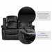 Soft Pu Leather Reclining Loveseat, Black - Relaxing Recliners