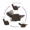 Pu Leather Overstuffed Brown Rrecliner - Relaxing Recliners