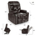Brown Auto Electric Power Lift Massage Chair Leather Recliner Heat With USB - Relaxing Recliners