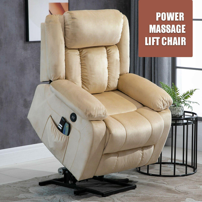 Electric Massage Chair Power Lift Recliner Sofa Armchair w/ Adjustable Headrest - Relaxing Recliners