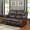 Soft Pu Leather Reclining Loveseat, Brown - Relaxing Recliners
